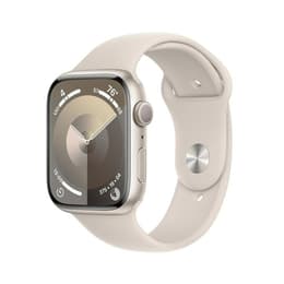 Apple Watch Series 9 (2023) GPS + Mobilnät 45 mm - Aluminium Stjärnglans - Sportband Stjärnglans