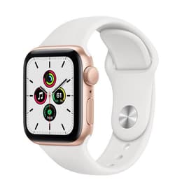 Apple Watch Series SE 1 (2020) GPS 40 mm - Aluminium Guld - Sportband Vit