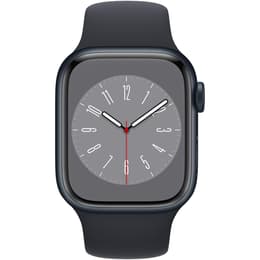 Apple Watch (Series 8) 2022 GPS + Mobilnät 45 - Rostfritt stål Svart - Milanese loop Svart