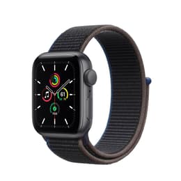 Apple Watch Series SE 1 (2020) GPS 44 mm - Aluminium Grå utrymme - Sport loop Svart