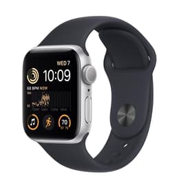 Apple Watch Series SE 2 (2022) GPS 40 mm - Aluminium Silver - Sportband Svart