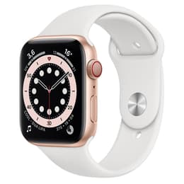 Apple Watch Series 5 (2019) GPS + Mobilnät 40 mm - Aluminium Guld - Sportband Vit