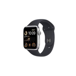 Apple Watch Series SE 2 (2022) GPS 44 mm - Aluminium Silver - Sportband Svart