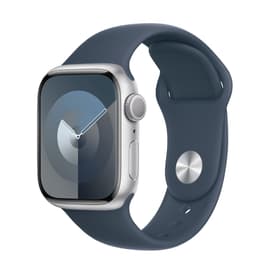 Apple Watch Series 9 (2023) GPS + Mobilnät 41 mm - Aluminium Silver - Sportband Blå