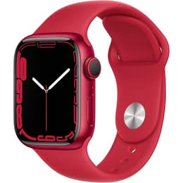 Apple Watch (Series 7) 2021 GPS + Mobilnät 41 - Aluminium Röd - Sport loop Röd