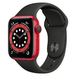 Apple Watch Series 6 (2020) GPS 40 mm - Aluminium Röd - Sportband Svart