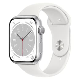 Apple Watch Series 9 (2023) GPS 45 mm - Aluminium Silver - Sportband Vit