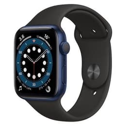 Apple Watch Series 6 (2020) GPS 44 mm - Aluminium Blå - Sportband Svart