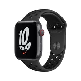 Apple Watch Series SE 1 (2020) GPS + Mobilnät 44 mm - Aluminium Grå utrymme - Nike Sport band Svart