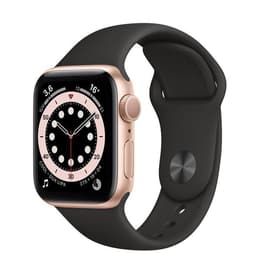 Apple Watch Series 5 (2019) GPS + Mobilnät 40 mm - Aluminium Guld - Sportband Svart