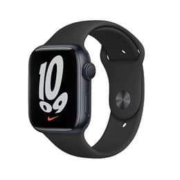 Apple Watch (Series 7) 2021 GPS + Mobilnät 41 - Aluminium Midnatt - Sportband Svart