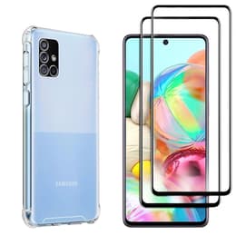 Skal Samsung Galaxy A71 och 2 st skärmskydd - TPU - Genomskinlig