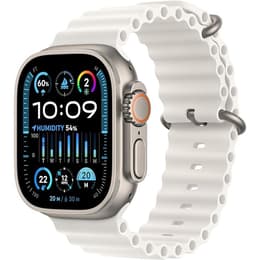 Apple Watch Ultra 2 (2023) GPS + Mobilnät 49 mm - Titan naturligt titan - Havsband Vit