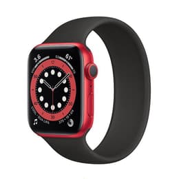 Apple Watch Series 6 (2020) GPS + Mobilnät 40 mm - Aluminium Röd - Sportband Svart