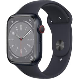 Apple Watch (Series 8) 2020 GPS + Mobilnät 45 - Aluminium Midnatt - Sportband