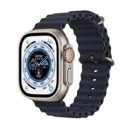 Apple Watch Ultra (2022) GPS + Mobilnät 49 mm - Titan naturligt titan - Havsband Svart