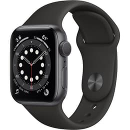 Apple Watch Series 6 (2020) GPS 44 mm - Aluminium Grå utrymme - Sportband Svart