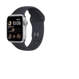 Apple Watch Series SE 2 (2022) GPS + Mobilnät 40 mm - Aluminium Silver - Sportband Svart