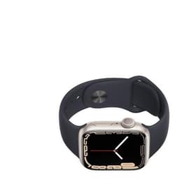 Apple Watch (Series 7) 2021 GPS + Mobilnät 41 - Aluminium Stjärnglans - Sportband Svart