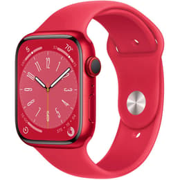 Apple Watch Series 9 (2023) GPS + Mobilnät 41 mm - Aluminium Röd - Sportband Röd