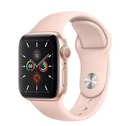 Apple Watch Series 5 (2019) GPS 44 mm - Aluminium Guld - Sportband Rosa